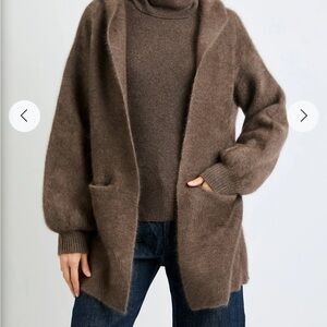 +Beryll Vivi Cashmere Cropped Hooded Coat in Black – NWT, One Size $790